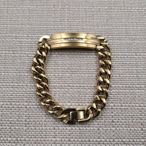 8 Inch Stainless Steel Diamond Accent Cuban Link Chain Bracelet B1105